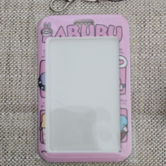 LABUBU Cartoon Lanyard and Card Holder - Pink - Picture 5 of 5